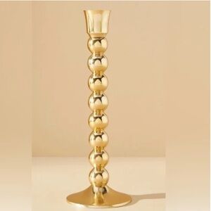 Anthropologie Gold Lumiere Metal Taper Candle Holder (1)